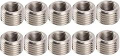 Respicefinem 10Pcs Thread Repairing Nut Conversion Socket Made of 303 Stainless Steel with Inner RC1/8in Outer M4 x 1.5 Length 10MM Ideal for Aviation Automobiles Electronic
