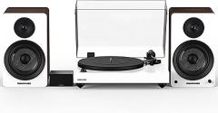 Fluance Reference RT82 High Fidelity Vinyl Turntable (White), PA10 Phono Preamp, Ai61 Powered 6.5