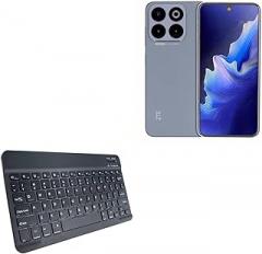BoxWave Keyboard Compatible with ZTE Blade V70 - SlimKeys Bluetooth Keyboard, Portable Thin with Chiclet-Style Keys - Jet Black