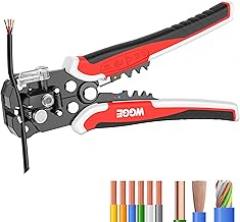WGGE WG-014 Self-Adjusting Insulation Wire Stripper. For stripping wire from AWG 10-24, 3 in 1 Automatic Wire Stripping Tool/Cutting Pliers Tool, Automatic Strippers with Cutters & Crimper 8
