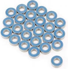 Ball Bearings, 25 PCS/set MR115-2RS Blue Metal Rubber Sealed Ball Bearings 5*11*4mm for Machine Tool, Electronic Equipment and Pump Industry