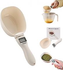 High Precision Digital Measuring Spoon with LCD Screen, 800g / 0.1g, Electronic Food Measuring Scoop Scale for Food, Coffee, Spices, Bake, Dog Cat Food (a-1PCS)