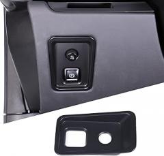 Sekhyna Electronic Handbrake Console Panel Cover Trim Compatible with Corvette C8 Stingray 2020-2023 Soft Carbon Fiber Sticker 1PCS Handbrake Switch Protection Frame (Matte Black)