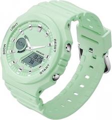 findtime Green Unisex Watches Digital, Watches for Men Women Waterproof Sports Electronic Men's Wristwatches Reloj Deportivo para Hombre LED Stopwatch