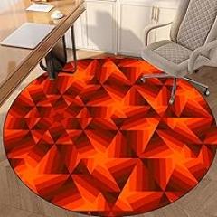 Drum Rug Round Gaming Office Chair Mat Hard Floor Mat for Office, Office Chair for Hardwood Floors Non-Slip Floor Protector Mat for Hard, Laminate and Tile Floors-A||80CM