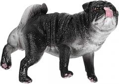 Realistic Dog Figurine Decorative Simulated Dog Model for Home Office Desk Decor and Collectors