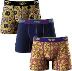 TOP Men's Cotton Blend Boxer Briefs Breathable Fabric for All-Day Comfort