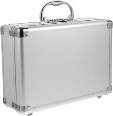 jojofuny Men Aluminum Makeup Tool Case Portable Toolbox Carrying Case Heavy Duty Tool Storage Box for Electronics Password Lock Suitcase