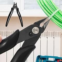 Diagonal Cutting Pliers Precision Angled Nose for Electronics Jewelry Wire and Small Parts with Comfortable Grip Handles
