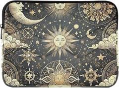 Carrying Case Laptops Portable Electronic Device Cover Sun Moon and Stars Waterproof Briefcase Bag