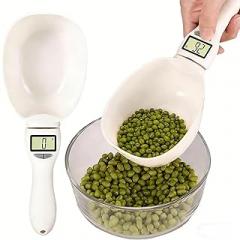 Polygons Measuring Spoon Scale, Electronic Digital Food Measuring Scoop with LCD Display, High Precision Kitchen Weight Scale for Bakers Chefs Cooking Baking