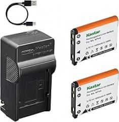 Kastar 2-Pack Battery and AC & USB-C Charger, Compatible with Fujifilm NP-45 NP-45A NP-45B NP-45S, Fujifilm FinePix J10 J20 J25 J27 JV100 JX200 JX300 JX500 JZ100 T300 XP50 XP60 XP70 Z70 Z90 Z1000EXR