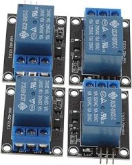 4pcs Relay Module Board for Arm Mcu Easy to Use Control Relay Module Pull-Down Circuit Compatible Electronic Projects