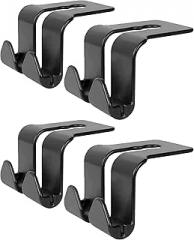 Neergute 4 Pack Metal Purse Hook for Car, Universal Auto Seat Headrest Hook Hangers Organizer for Car Handbag Clothes Coats Grocery Bags