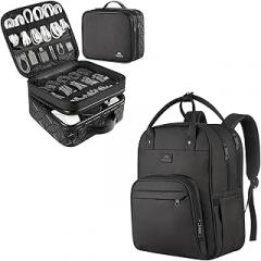 MATEIN Cable Organizer Bag, Waterproof Travel Electronic Storage with Adjustable, Nurse Backpack for Women, Water Resistant Laptop Backpacks with Removable Organizer, Nurse Gifts