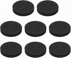 MECCANIXITY Single Sided Speaker Isolation Pads, 45mmx8mm Round Black Non Slip EVA Acoustic Foam Pads Feet Anti-Vibration Base for Decks Speaker Subwoofer HiFi Sound System, Pack of 8