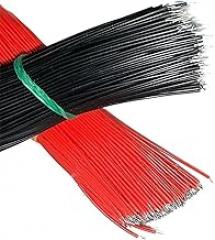 Pipe House 50Pcs Tin-Plated Breadboard PCB Solder Cable, 26AWG Length 200mm 20CM Red Black Jumper Wire, 1007-26AWG Tin Conductor Wires Soil Electronics