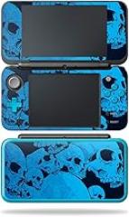 MightySkins Skin Compatible with Nintendo New 2DS XL - Blue Skulls | Protective, Durable, and Unique Vinyl Decal wrap Cover | Easy to Apply, Remove, and Change Styles | Made in The USA