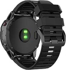 Band for Garmin Fenix 7X/6X/5X, Soft Silicone Replacement Watch Band Strap for Garmin Fenix 7X Pro/6X Pro/5X Plus/3/3 HR Smart Watch