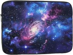 Universe Galaxy Star Space Printed Laptop Sleeve for Men Women Shockproof Laptop Bag for Travel Office School, black, 10 inch