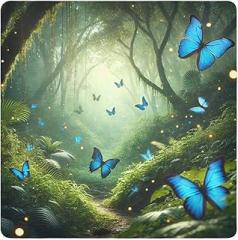 Joko Ivery Blue Butterflies Protective Wrap 13.8