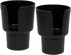 Gadjit Cup Keeper 2-Pack - Car Cup Holder Adapter (Black) Expands Cup Holders to Hold Mugs, Convenience Store Cups, Water + Soda Bottles with up to 3.25