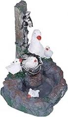 Resin Duck Family Statue, Delicate Art Garden Statues Decoration for Yard for Fountain for Patio