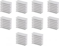 DMiotech 10 Pack 6x14x14mm Aluminum Alloy Radiator Electronic Cooler Radiator with Thermal Paste for MOS and IC Chip