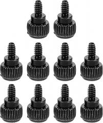 Balacoo 10pcs PC Case Thumb Screws Hand-tightened Black Zinc Round Head Screws for Computer DIY Repair Electronics Laptop Side Panel Locking