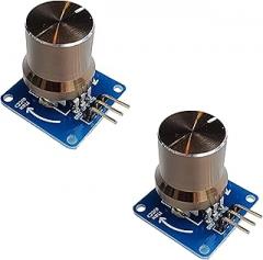 Potentiometer Module with Knob for Arduino, ESP32, ESP8266, Raspberry Pi – Adjustable Control & Volume Control for Electronics Projects, 2-Pack