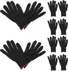 Garneck 12 Pairs Xl Anti Static Knit Gloves Work Safety Gloves for Electronic Assembly Polyester 13-gauge Knitted for Industrial Use