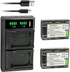 Kastar 2Pack Battery and LTD2 USB Charger Replacement for Sony NP-FP30, NP-FP50 NP-FP51, NP-FP60, NP-FP70 NP-FP71, NP-FP90 NP-FP91 Battery, Sony DCR-HC85, DCR-HC94, DCR-HC96, DCR-SR30, DCR-SR40 Camera
