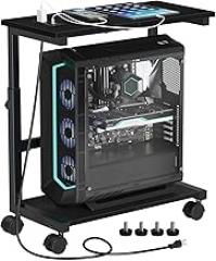 Snughome Computer Tower Stand with Charging Station, 25.0