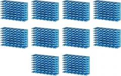 DMiotech 10 Pack 30mm x 20mm x 10mm Aluminum Alloy Radiator Electronic Cooler Radiator Slotted Section Blue for MOS and IC Chip