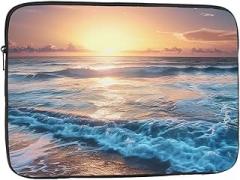 Sunrise Printed Laptop Bag for Men Women Shockproof Laptop Bag for Travel Office School, black, 10 inch