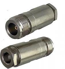 fengpeng 1pcs N Female Jack Connector Clamp RG5 RG6 5D-FB LMR300 Cable RF Coaxial Brass Straight Wire Terminals