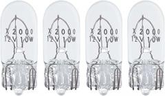 OHLECTRIC T3.25 Soft White Clear Pure Xenon Gas Bulbs with Wedge Base | 10W Dimmable Light Bulbs with100L & 2800K Color Temperature | (Pack of 4) OL-46160