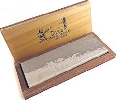 Dan's MAB-62-C Soft Arkansas Genuine Natural Novaculite (medium) Whetstone Knife/Tool/Kitchen/Scissor Sharpening Bench Stone in Wood Storage Box 6” x 2” x .5” From Dan's Own Ouachita Mountain Quarry