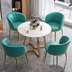 Conference Room Table, Small Conference Room Negotiation Table Sets, Negotiation Reception Tables and Chairs, Coffee Table and Chair Set, for Family Apartment(Blue)