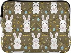 Cute Bunny Brown Laptop Case Laptop Bag 13 Inch Portable Electronic Device Cover