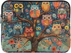 Colorful Owls Tree Laptop Case 14 Inch Laptop Sleeve Case Portable Electronic Device Cover