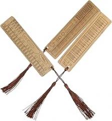 TEHAUX 3pcs Electronic Organ Bookmarks with Tassel Decorative Wooden Page Markers for Reading and Book Lovers