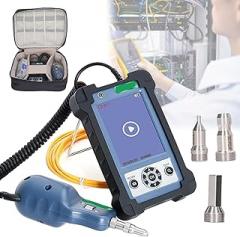 Fiber Optic Microscope Tool - 400X Magnification Fiber Connector Endface Microscope with 3.5 Inch Display Screen and 4000mAh Battery -Support Measurement Information