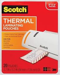 3M TP5902-20 3.7 X 5.31 Laminating Pouches 20 Count