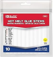 BAZIC Products Hot Melt Glue Sticks Dual Temp Full Size 3.9