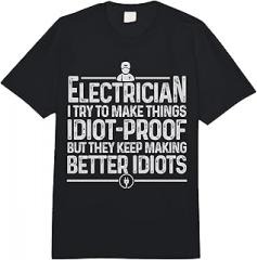 Electrician Gift Electrician Stuff & Accessories Funny Electrician Art Men Dad Lineman Electronics Engineers Comfort Colors Adult Heavyweight T-Shirt