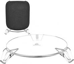 TXEsign Desktop Stand Speaker Holder for Homepod 1st Gen & 2nd Gen Speaker, Acrylic Table Stand Speaker Holder for Homepod Speaker Mount Anti-Slip Base (Transparent)