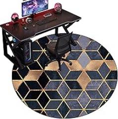 Drum Rug Round Office Floor Mat, Non-Slip Mat Under Office Chair, Floor Protector Mat for Armchairs, Non-Slip, Gaming Chair Mat for Laminated Office Chair-L||110CM