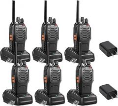 TIDRADIO Radios Walkie Talkies Long Range for Adults,Electronics Rechargeable Two-Way Radio (6 Pack) 16 Channel Handheld with Flashlight for Cruise, Construction, Hiking & Business