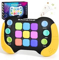 Fast Push Fidget Toys Handle, Flashing Handheld Game for Kids Teens Adults, Electronic Brain & Memory Game, Quick Push Buttons Gamepad, Xmas Birthday Gifts STEM Toys for Boys Girls